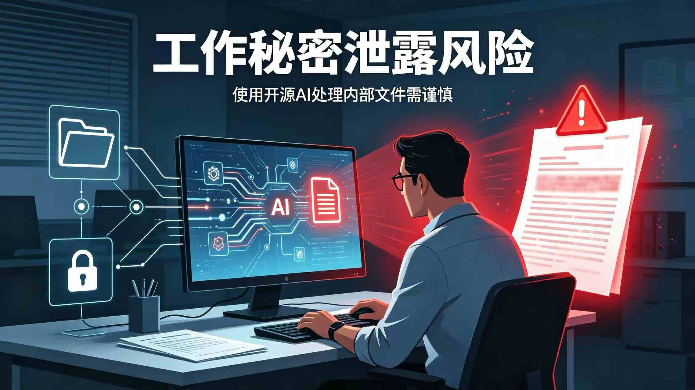 某单位员工使用开源AI处理内部文件，导致工作秘密泄露！